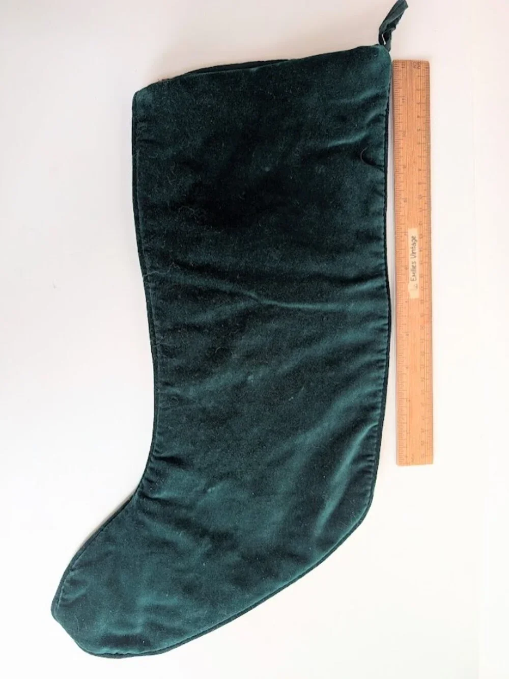 Vtg Handmade Christmas Wool Needlepoint Stocking 